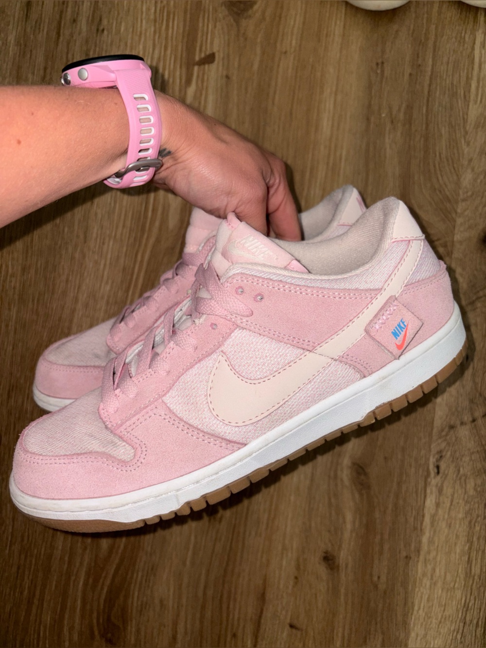 Nike Women’s Pink Suede Low-Top Sneakers